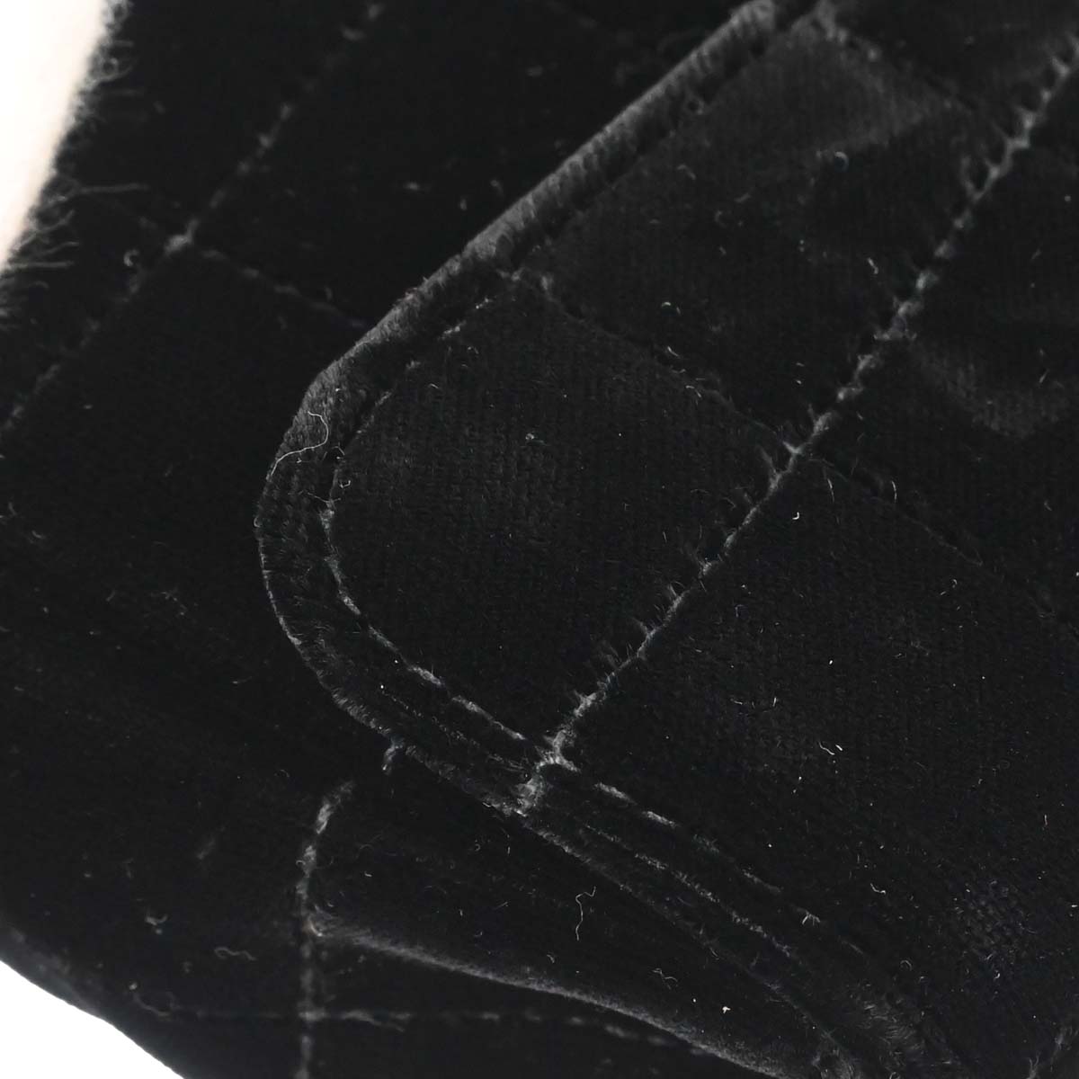 Chanel Black Velvet Camellia Choco Bar Shoulder Bag