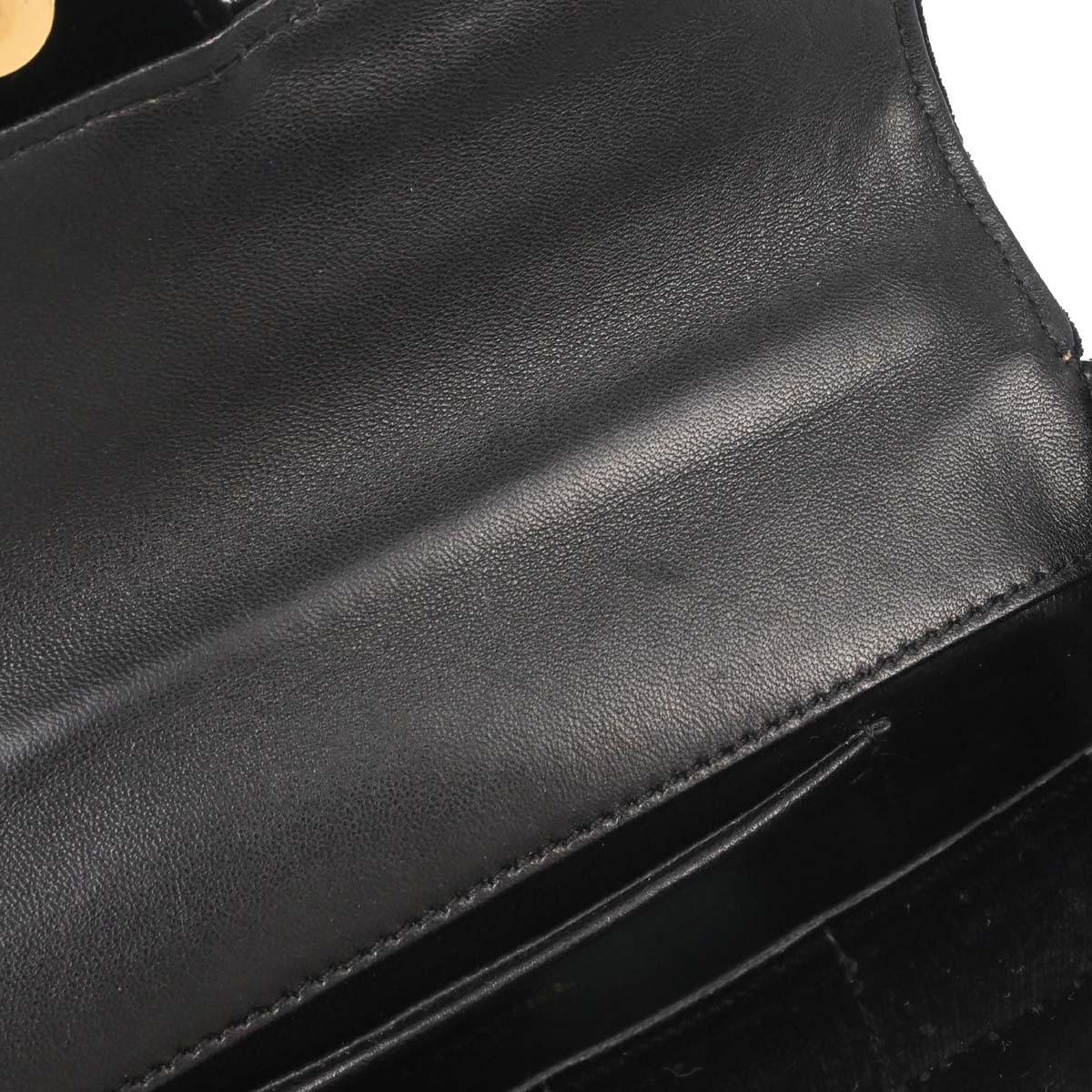 Chanel Black Velvet Camellia Choco Bar Shoulder Bag