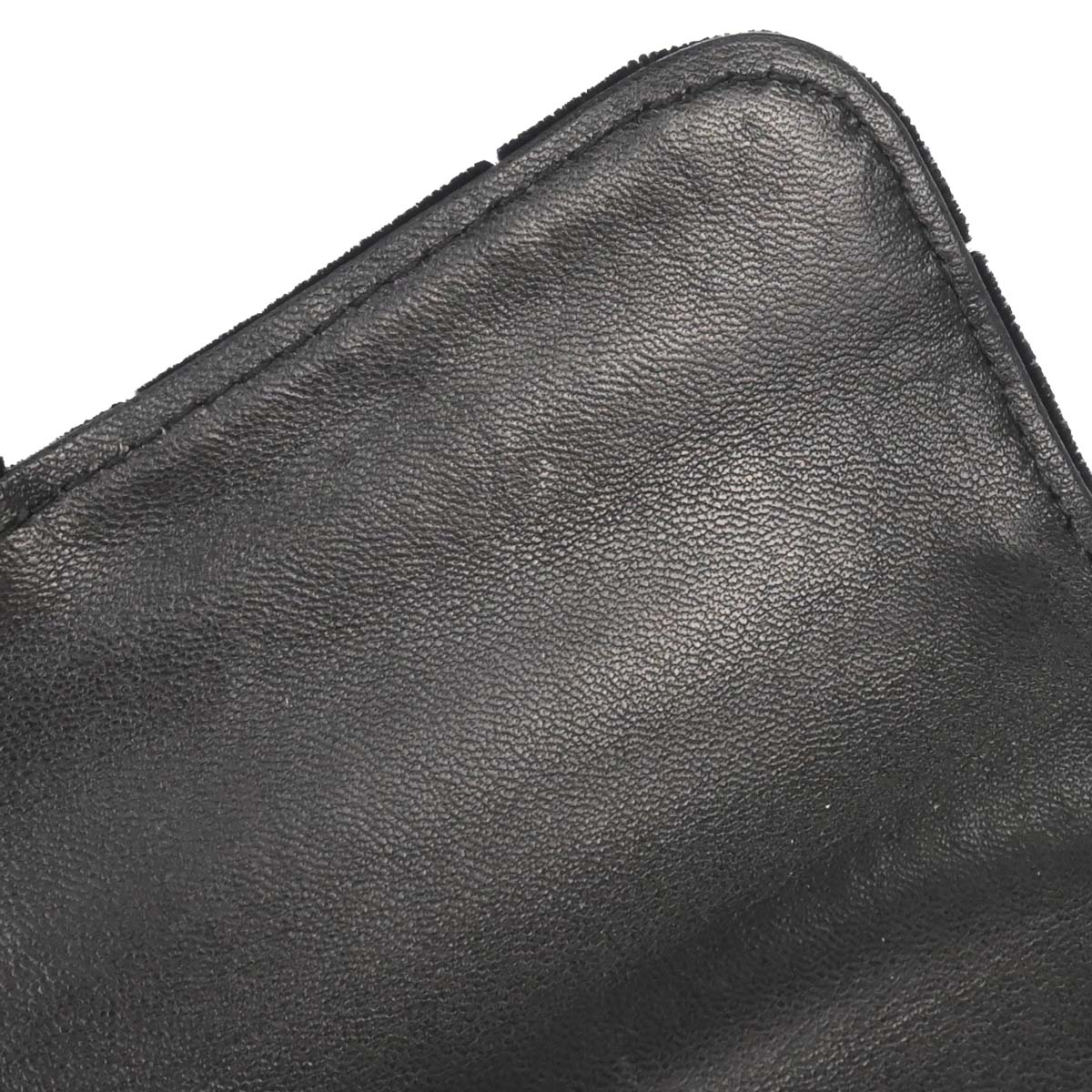 Chanel Black Velvet Camellia Choco Bar Shoulder Bag