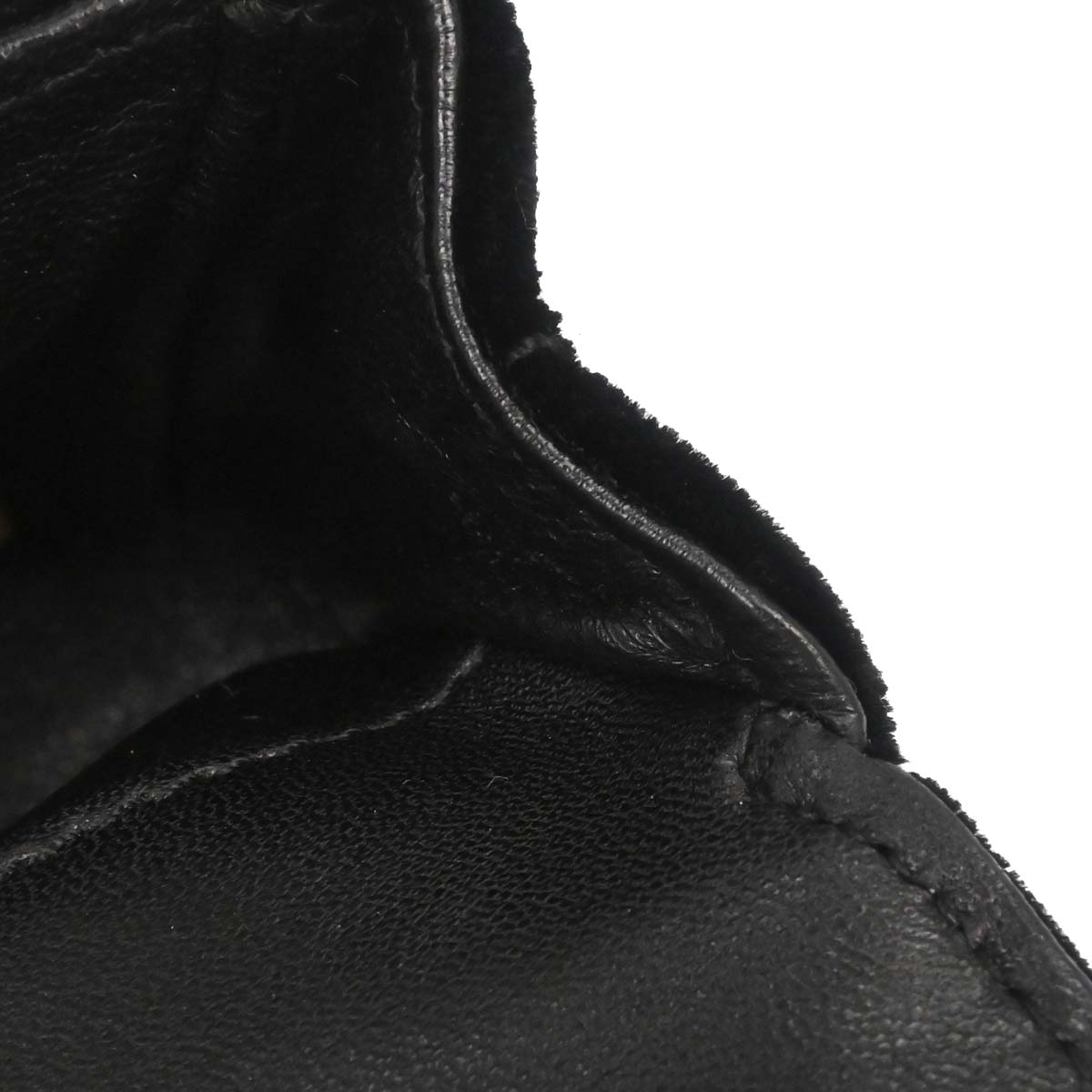 Chanel Black Velvet Camellia Choco Bar Shoulder Bag