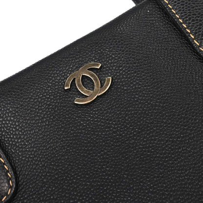 Chanel Black Caviar Skin Handbag