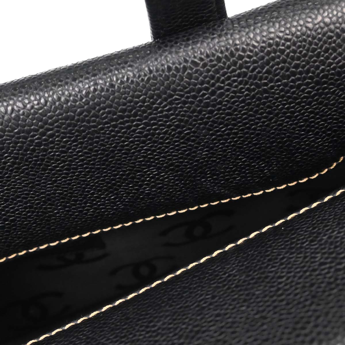Chanel Black Caviar Skin Handbag