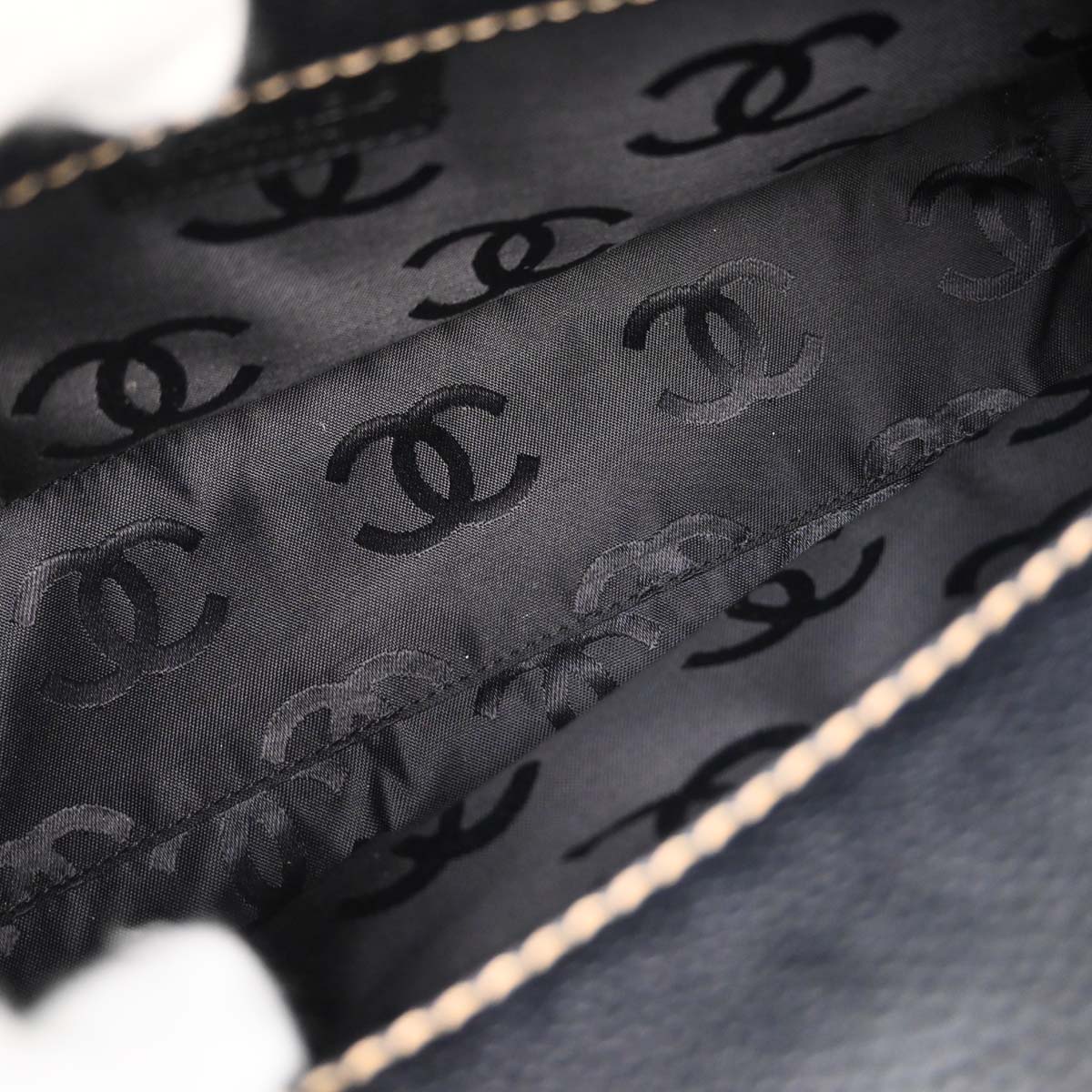 Chanel Black Caviar Skin Handbag