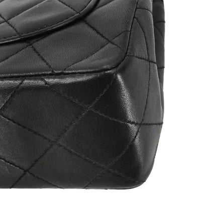 Chanel 1994-1996 Black Lambskin Mini Classic Square Flap Shoulder Bag 17