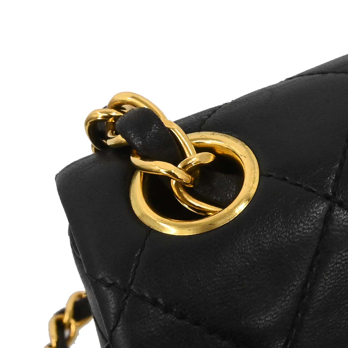 Chanel 1994-1996 Black Lambskin Mini Classic Square Flap Shoulder Bag 17