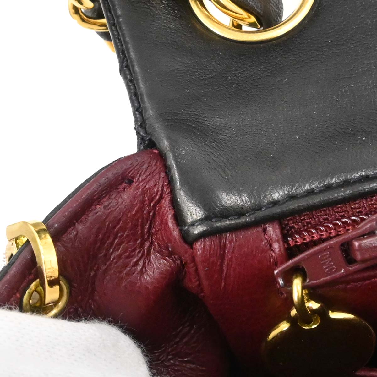 Chanel 1994-1996 Black Lambskin Mini Classic Square Flap Shoulder Bag 17