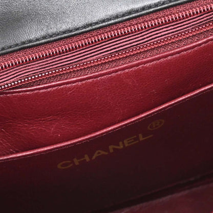 Chanel 1994-1996 Black Lambskin Mini Classic Square Flap Shoulder Bag 17