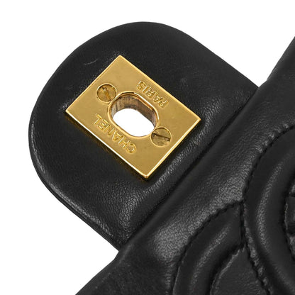 Chanel 1994-1996 Black Lambskin Mini Classic Square Flap Shoulder Bag 17
