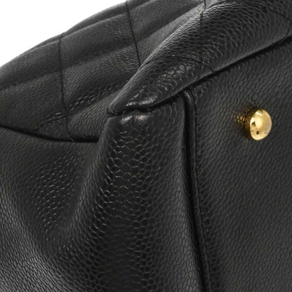 Chanel Black Caviar Skin Petite Timeless Tote PTT Chain Handbag