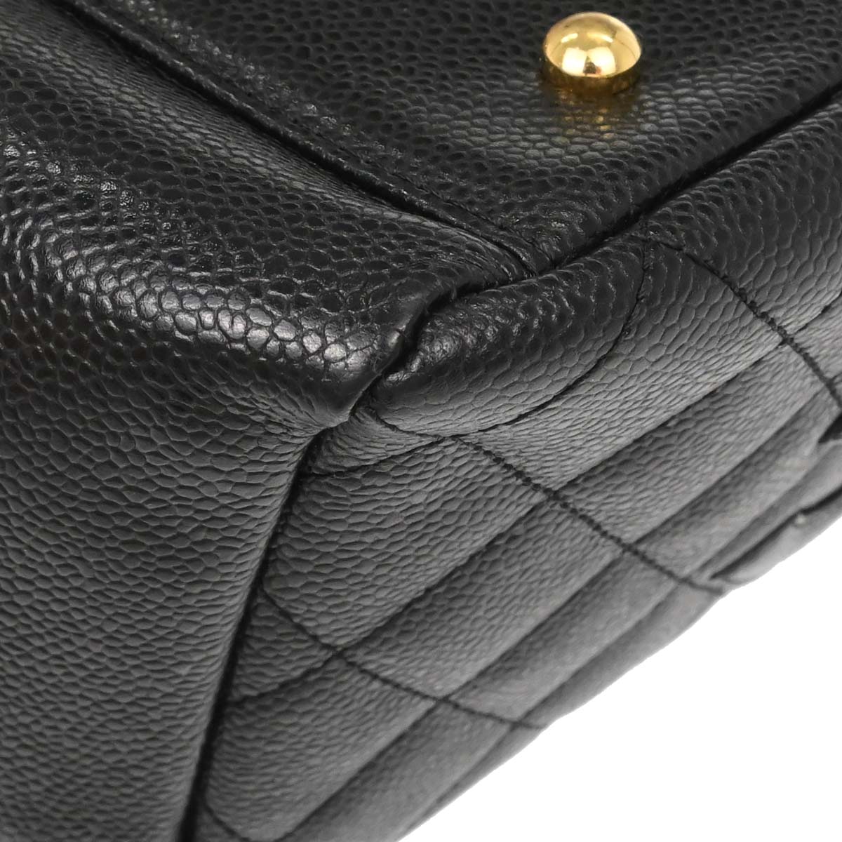 Chanel Black Caviar Skin Petite Timeless Tote PTT Chain Handbag