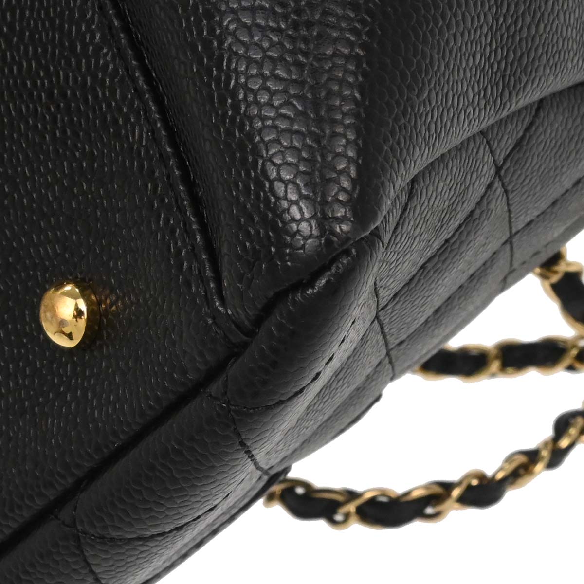 Chanel Black Caviar Skin Petite Timeless Tote PTT Chain Handbag
