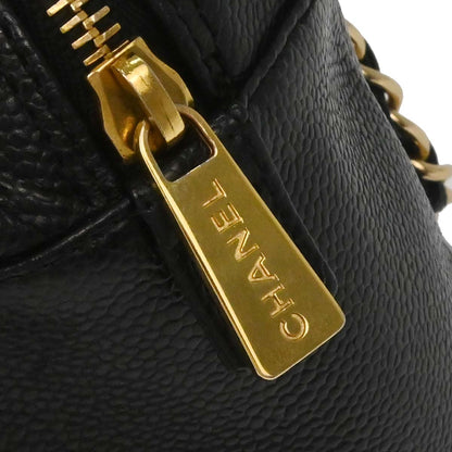 Chanel Black Caviar Skin Petite Timeless Tote PTT Chain Handbag
