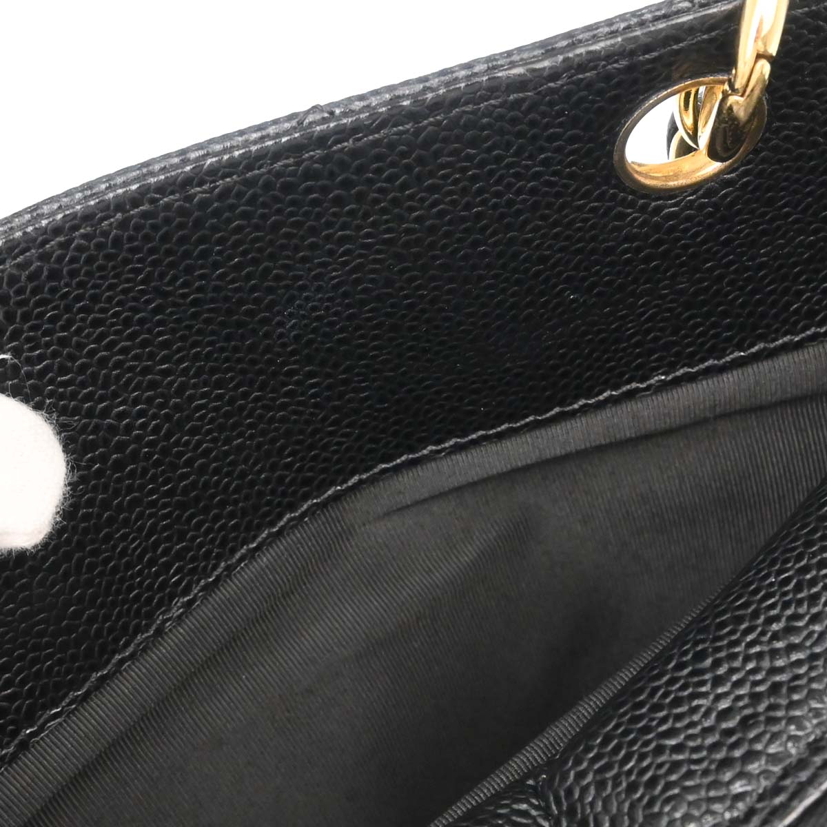 Chanel Black Caviar Skin Petite Timeless Tote PTT Chain Handbag