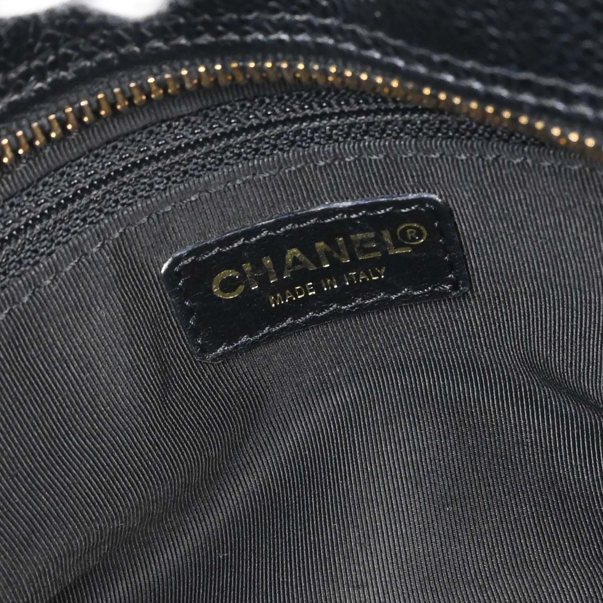 Chanel Black Caviar Skin Petite Timeless Tote PTT Chain Handbag