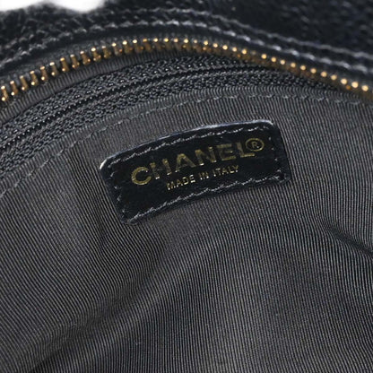 Chanel Black Caviar Skin Petite Timeless Tote PTT Chain Handbag