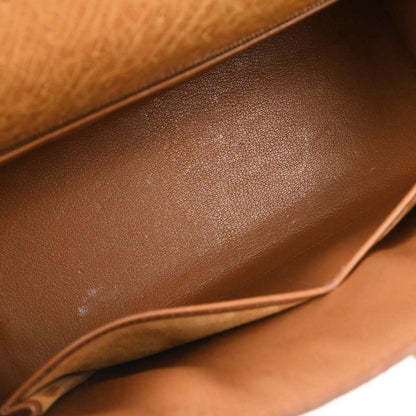 Hermes * Chestnut Ostrich Kelly 28 Sellier 2way Shoulder Handbag