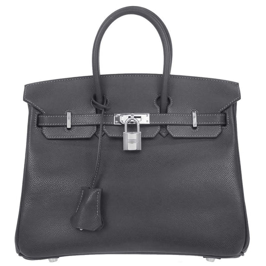 Hermes Graphite Epsom Birkin 25 Handbag