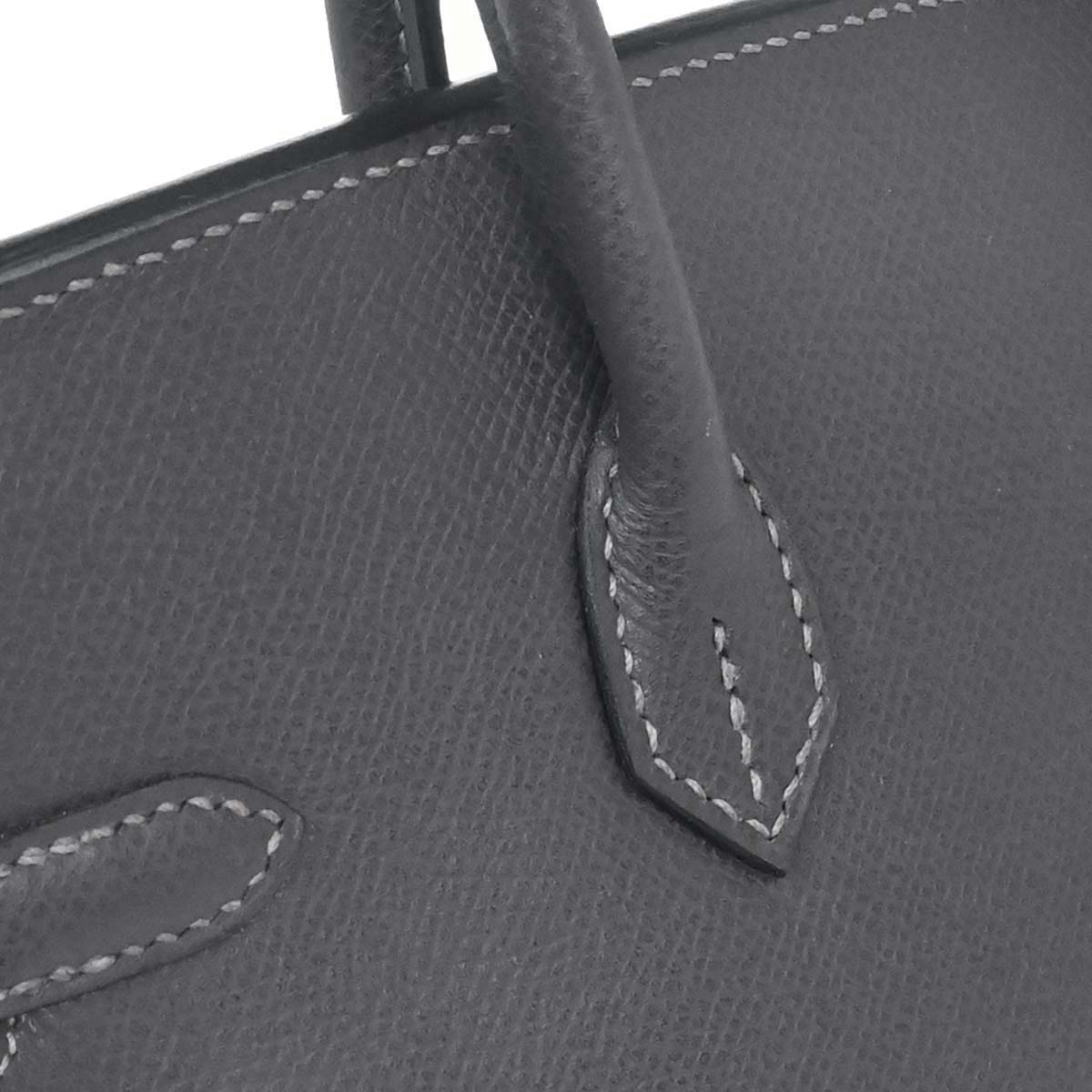 Hermes Graphite Epsom Birkin 25 Handbag