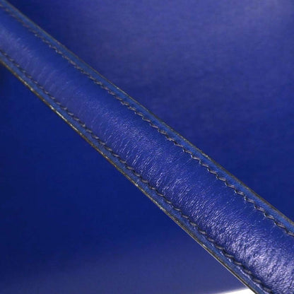 Hermes Blue Saphir Box Calf Mini Kelly 20 Sellier Handbag
