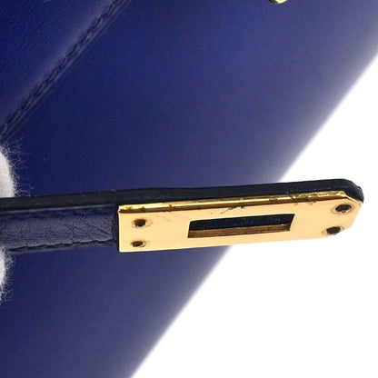 Hermes Blue Saphir Box Calf Mini Kelly 20 Sellier Handbag