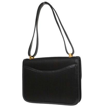 Hermes Black Crinoline Box Calf Constance 23 Shoulder Bag