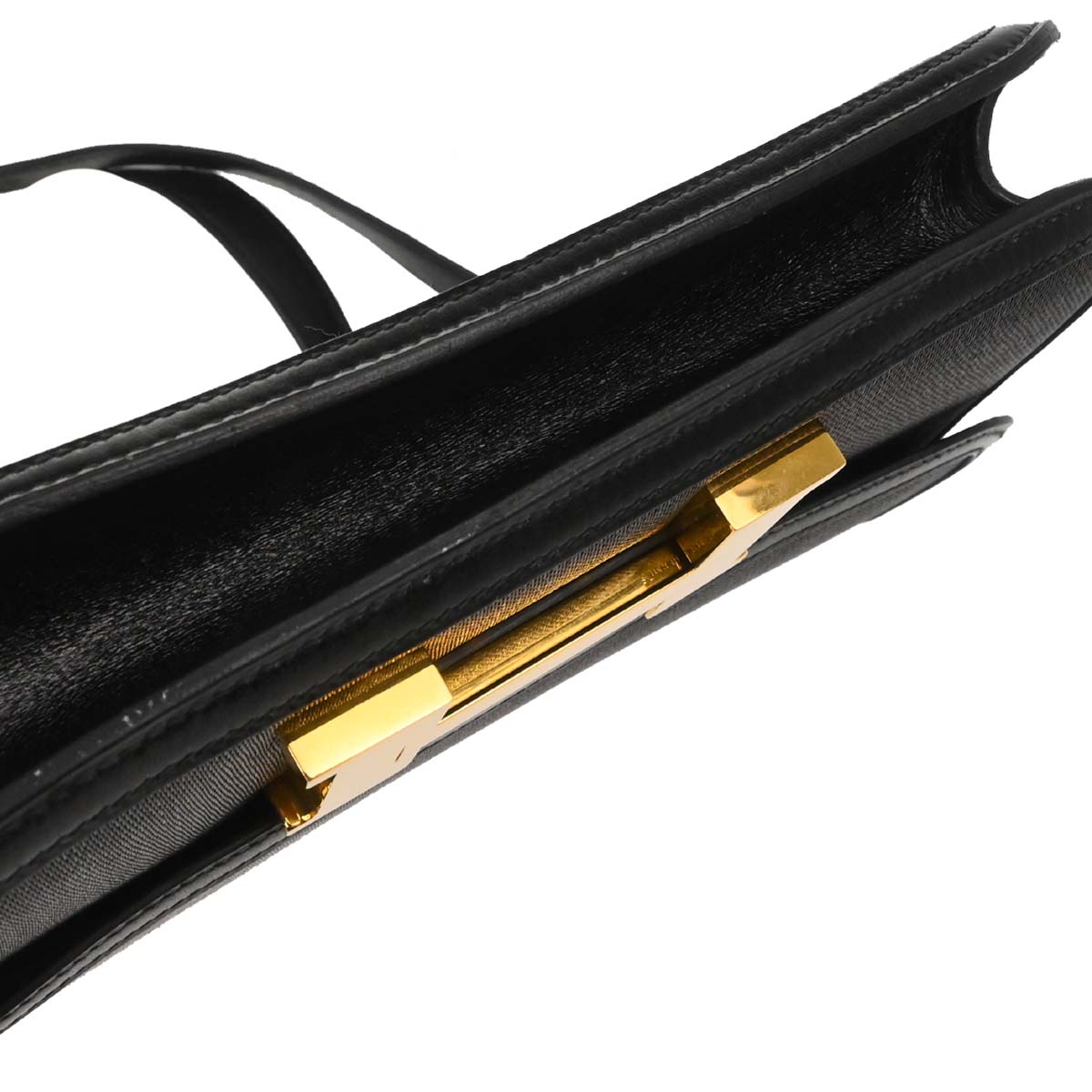 Hermes Black Crinoline Box Calf Constance 23 Shoulder Bag