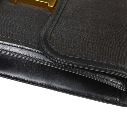 Hermes Black Crinoline Box Calf Constance 23 Shoulder Bag