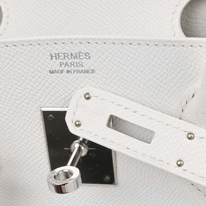 Hermes White Epsom Birkin 30 Handbag