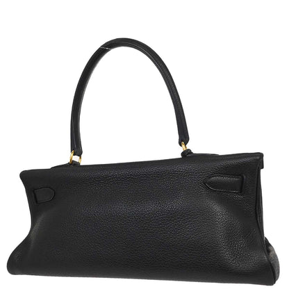 Hermes Black Togo Shoulder Kelly Handbag