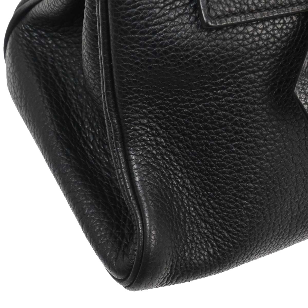 Hermes Black Togo Shoulder Kelly Handbag