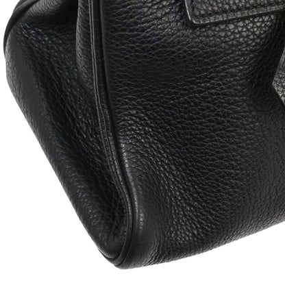 Hermes Black Togo Shoulder Kelly Handbag