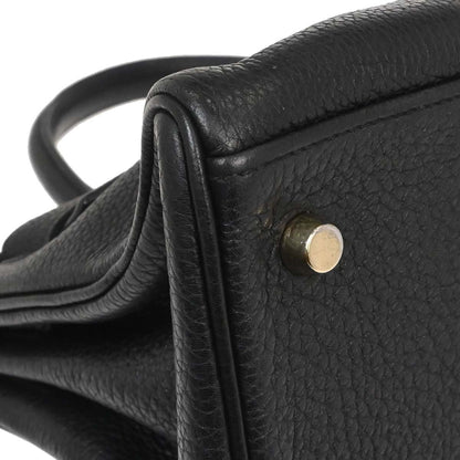 Hermes Black Togo Shoulder Kelly Handbag