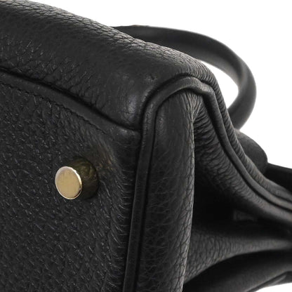 Hermes Black Togo Shoulder Kelly Handbag