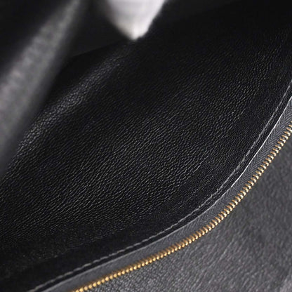 Hermes Black Togo Shoulder Kelly Handbag