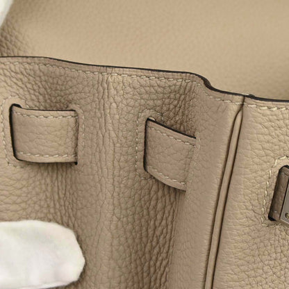 Hermes Gris Tourterelle Togo Kelly 28 Retourne 2way Shoulder Handbag