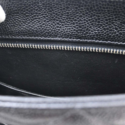 Chanel 2000-2002 Black Caviar Skin Medallion Tote Handbag