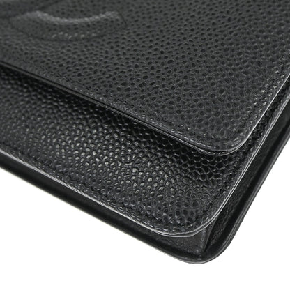 Chanel Black Caviar Skin Timeless WOC Wallet on Chain Bag