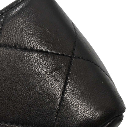 Chanel Black Lambskin Single Flap Shoulder Bag