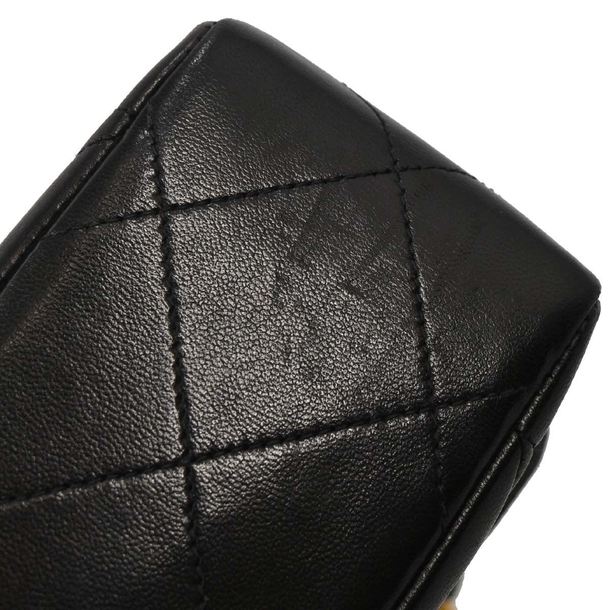 Chanel Black Lambskin Single Flap Shoulder Bag