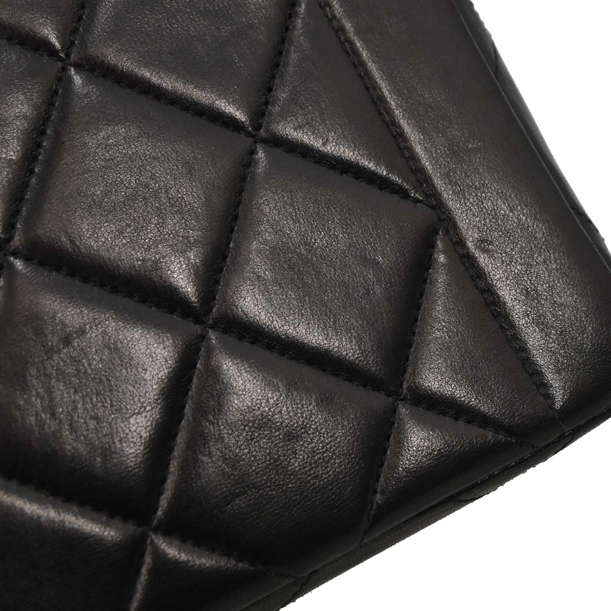 Chanel Black Lambskin Single Flap Shoulder Bag