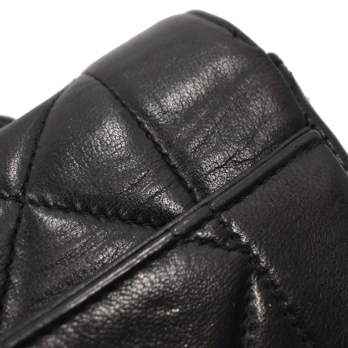 Chanel Black Lambskin Single Flap Shoulder Bag
