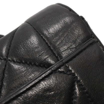Chanel Black Lambskin Single Flap Shoulder Bag