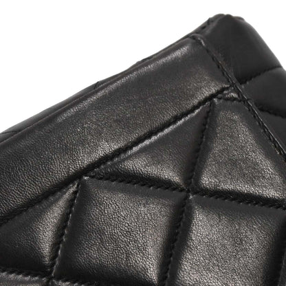Chanel Black Lambskin Single Flap Shoulder Bag