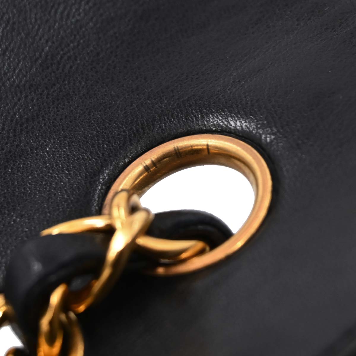 Chanel Black Lambskin Single Flap Shoulder Bag