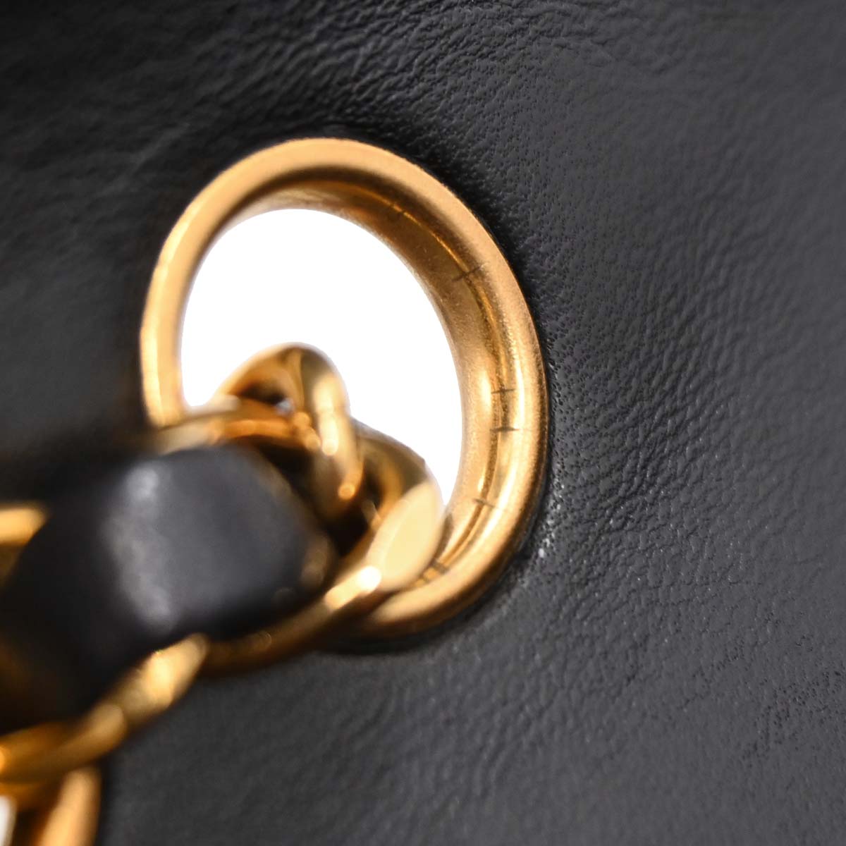Chanel Black Lambskin Single Flap Shoulder Bag