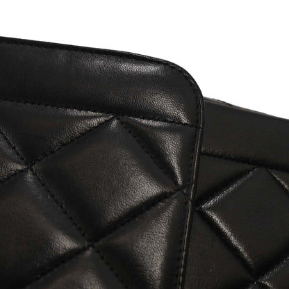 Chanel Black Lambskin Single Flap Shoulder Bag