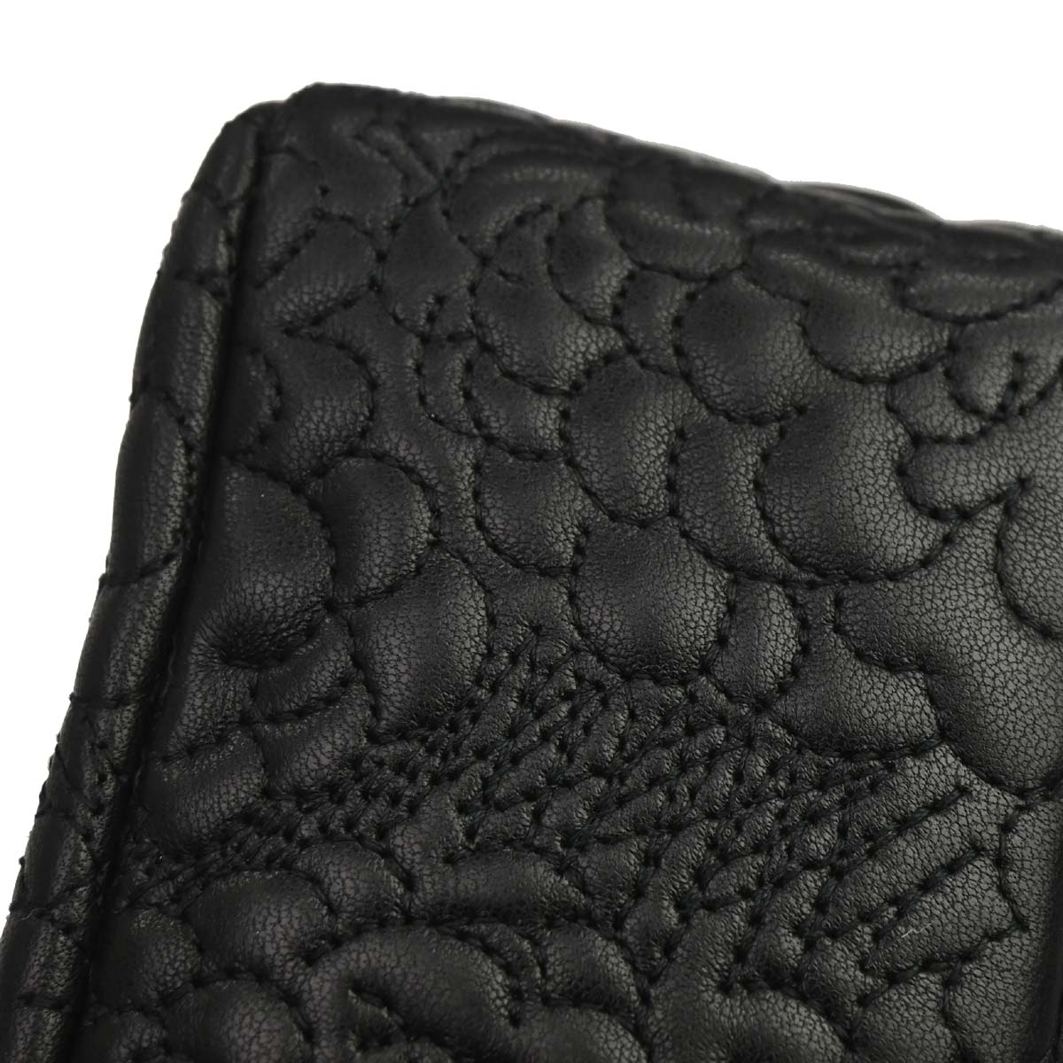 Chanel Black Camellia Embossed Lambskin Medium Classic Double Flap Bag