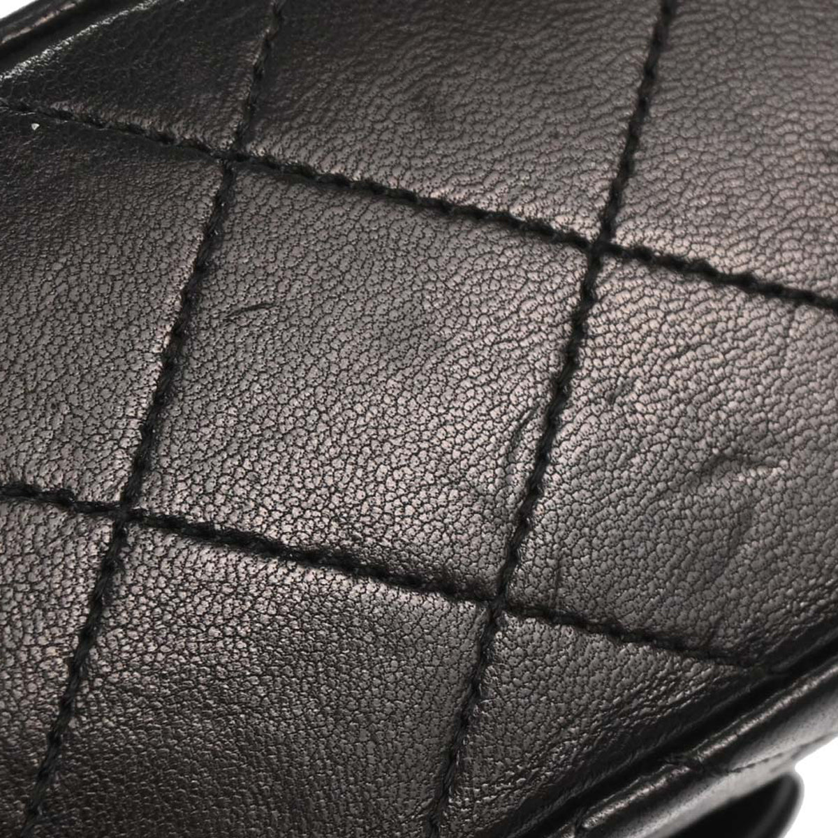Chanel Black Lambskin Mini Classic Square Flap Shoulder Bag 17