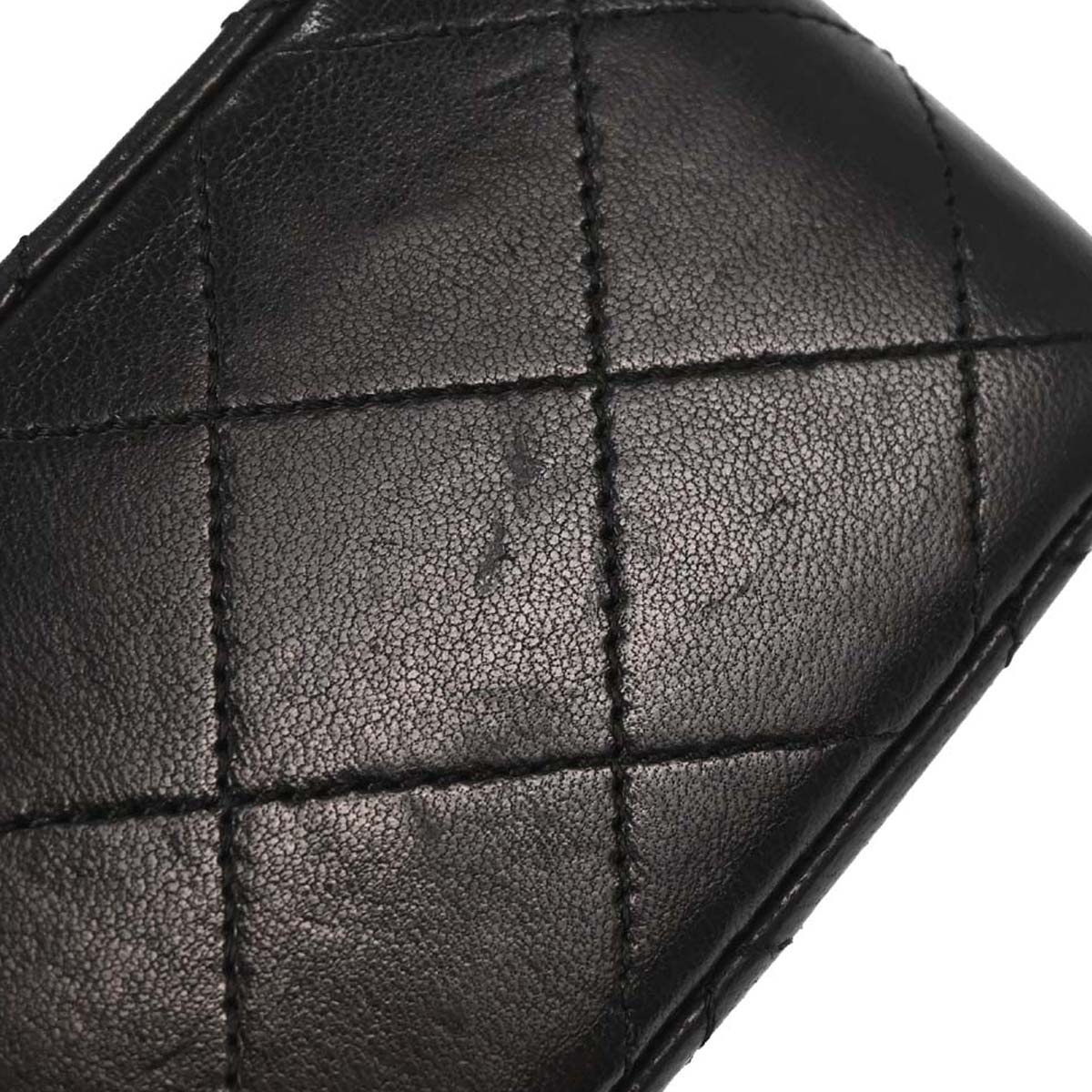 Chanel Black Lambskin Mini Classic Square Flap Shoulder Bag 17