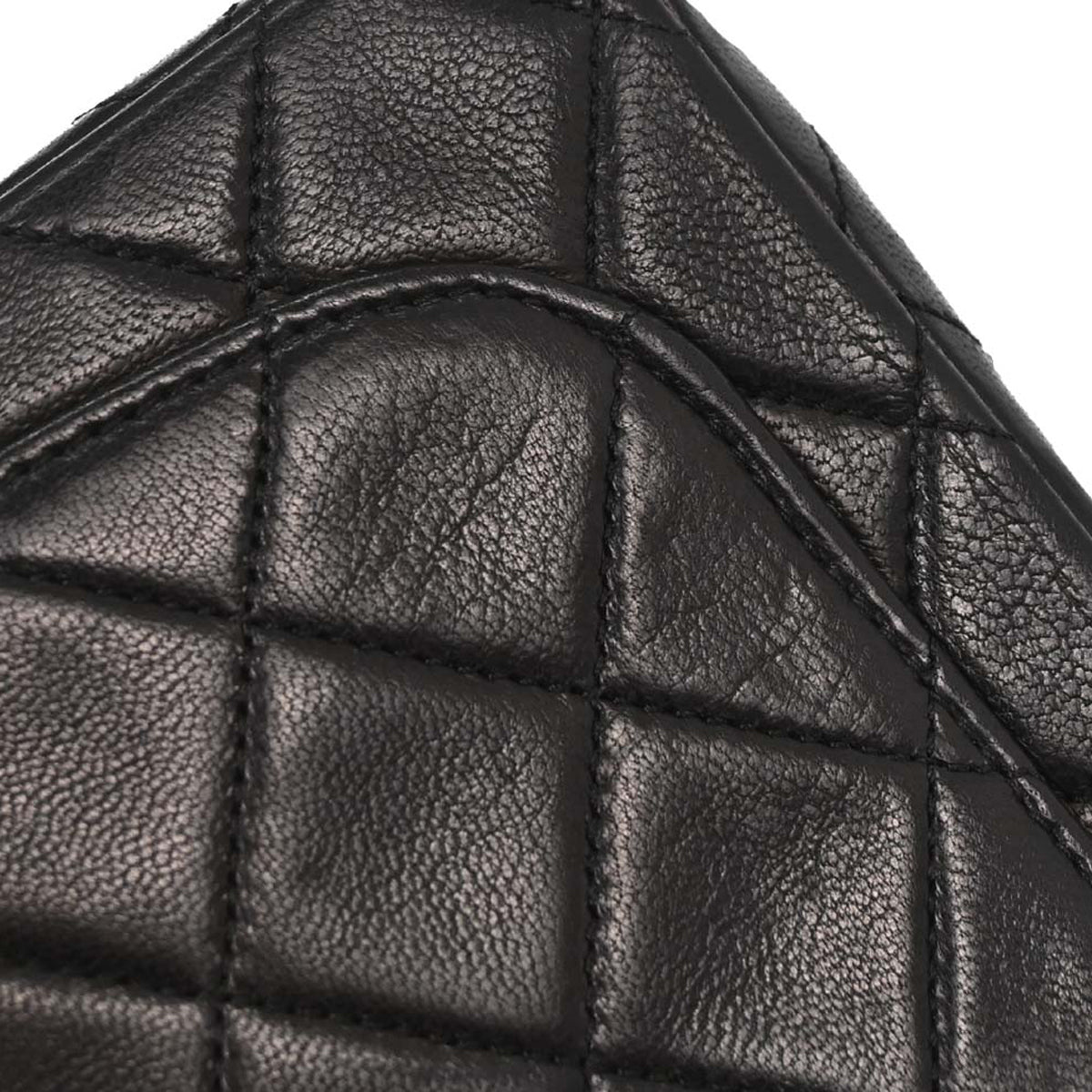 Chanel Black Lambskin Mini Classic Square Flap Shoulder Bag 17